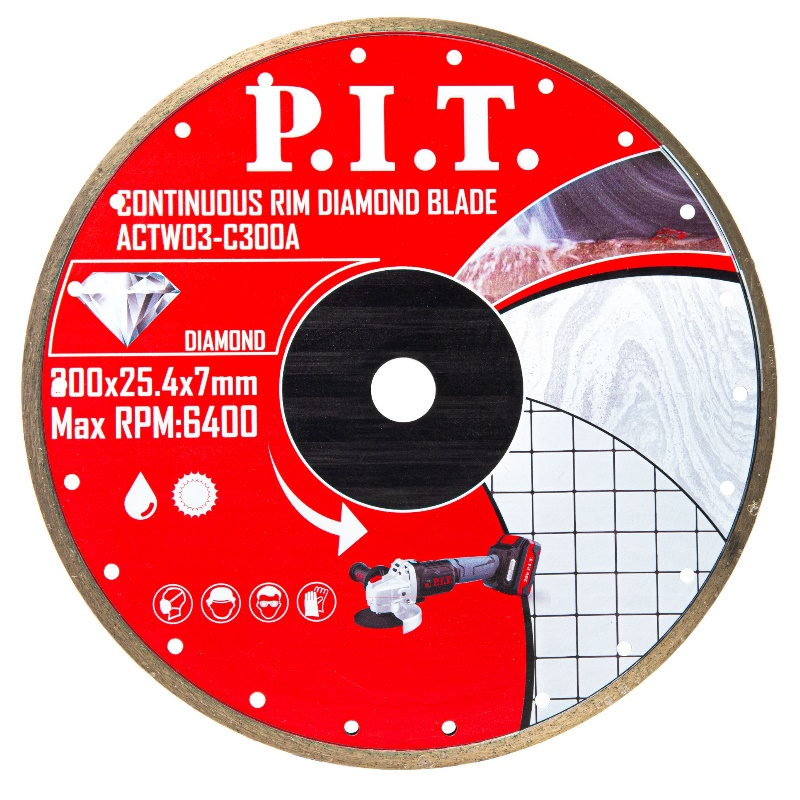 Диск алмазный отрезной сплошной P.I.T. ACTW03-C300A, 300x25,4x1,8 мм в Рыбинске