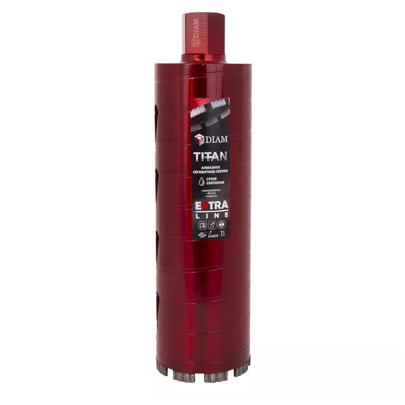 Сверло алмазное сегментное сухое Diam Extra Line Titan 313026, 102x300х5x1,1/4UNC, армированный бетон в Кинешме