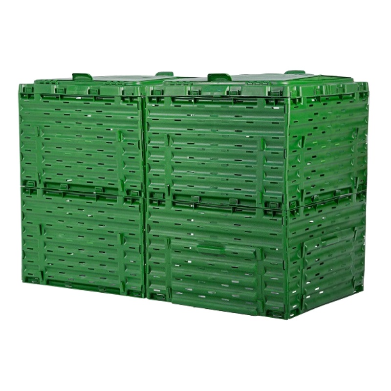 Компостер с крышкой Piteco К2060, 600 л, зелёный