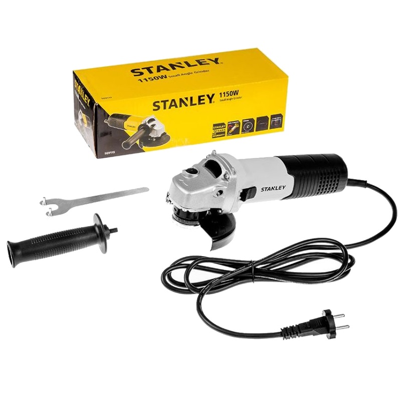 Угловая шлифмашина (болгарка) Stanley SGV115G, 125 мм, 1150 Вт, плавный пуск, регулировка оборотов в Твери