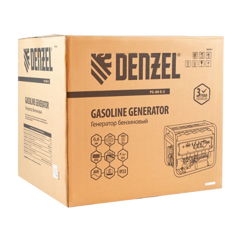Бензиновый генератор Denzel PS-80E-3, 946954 в Ярославле