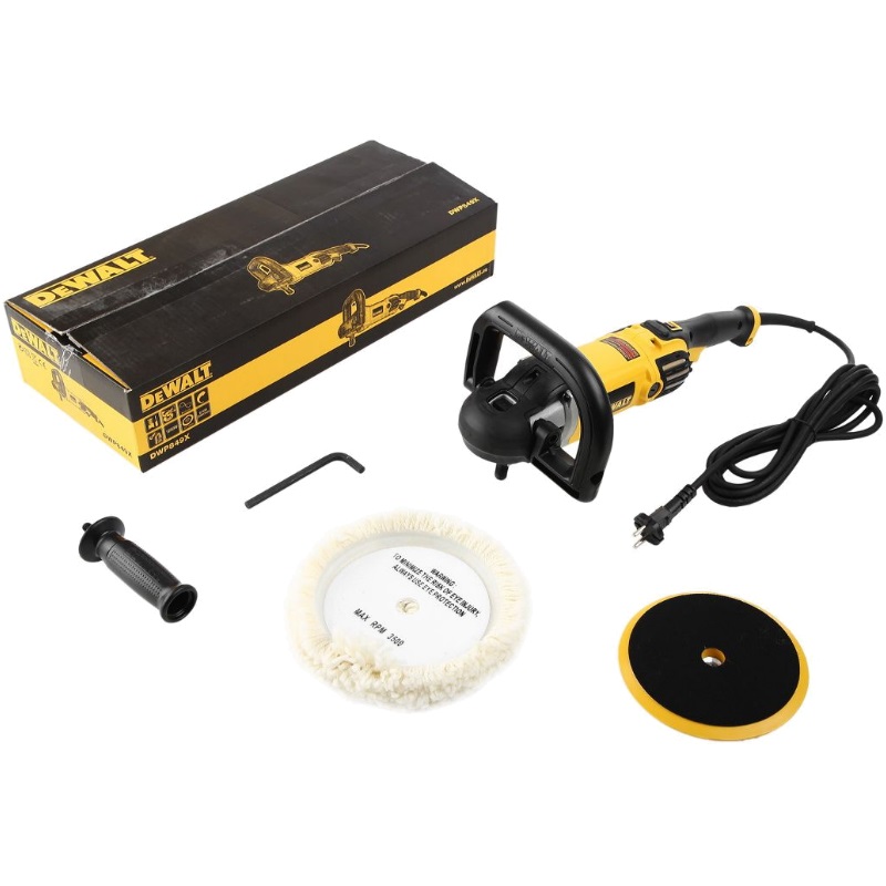 Полировальная машина DeWalt DWP849X (для автомобиля, резьба шпинделя м14, аксессуары, крепление на липучке) в Иваново