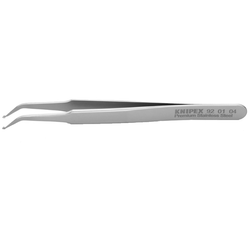 Пинцет прецизионный Knipex KN-920104, позиционный, SMD, для микроэлектроники, нержавеющая сталь, 115 мм, губки 45°