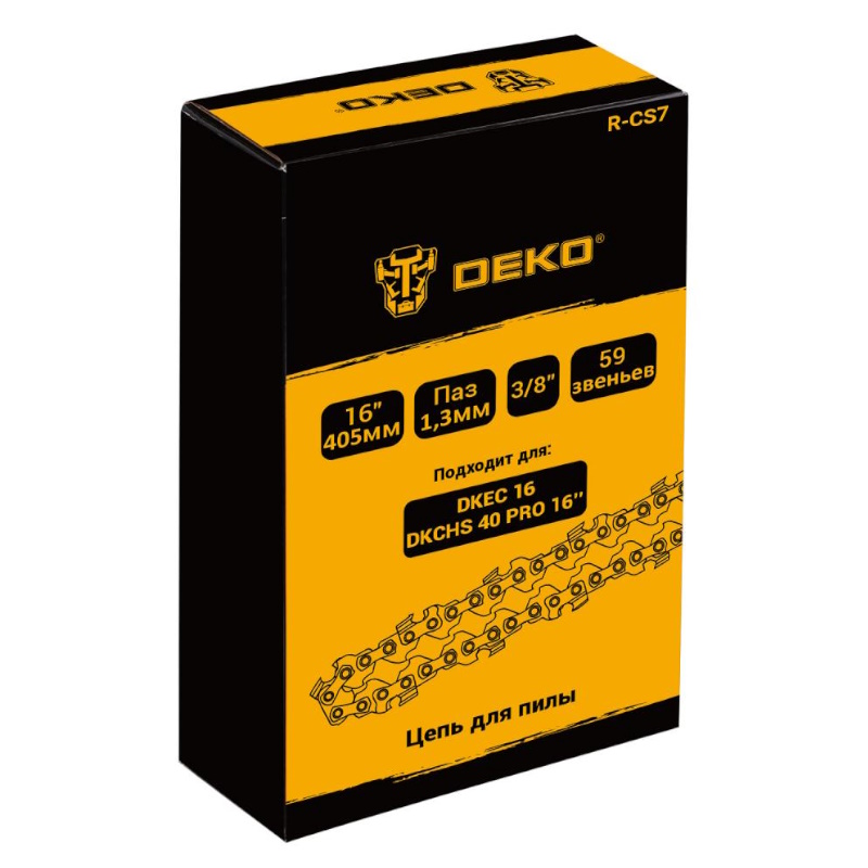 Цепь для пилы Deko R-CS7 083-2038, 16", 3/8", 1.3 мм, 59 звеньев в Туле