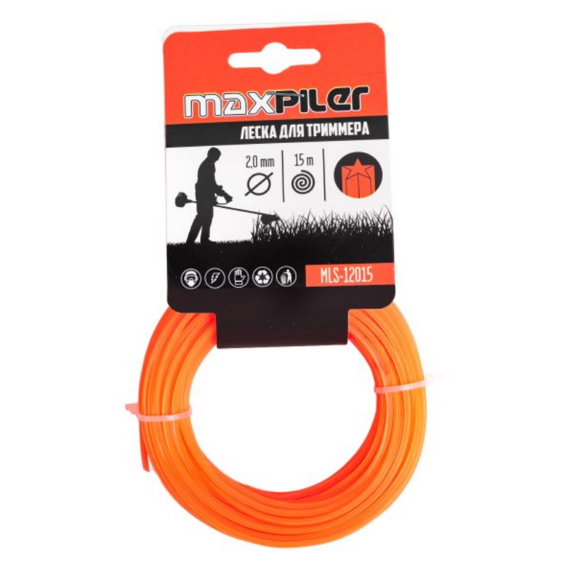Леска для триммера Maxpiler MLS-12015, 2.0MM*15M, звезда в Ярославле