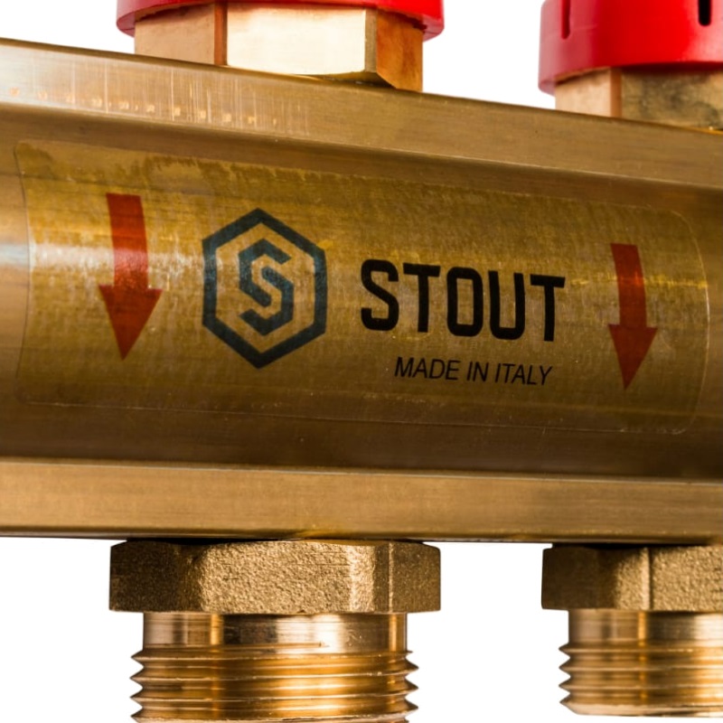Распределительный коллектор с расходомерами Stout SMB 0473 000009, 9 выходов в Коврове