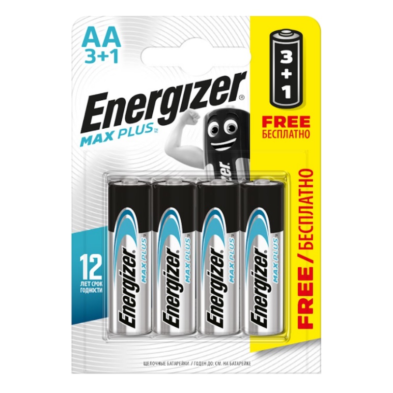 Батарейка Energizer Max Plus E92/AA (4 шт.)