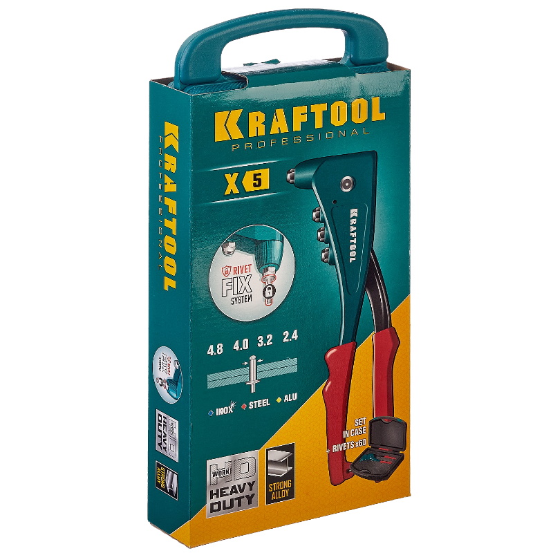 Заклепочник Kraftool X-5F 31173-H6_z01, с функцией FIX (удержание заклепки), в кейсе в Вологде