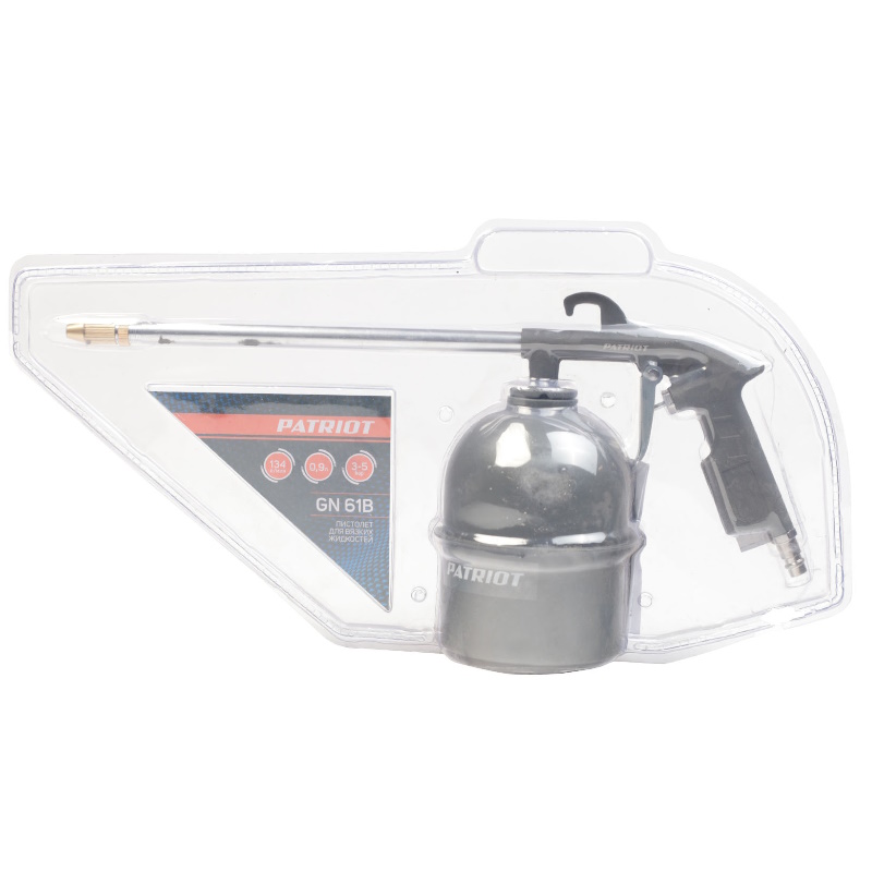 Пистолет для вязких жидкостей Patriot GN 61B 830902023 сопло 200мм 134 лмин 09 л бачок