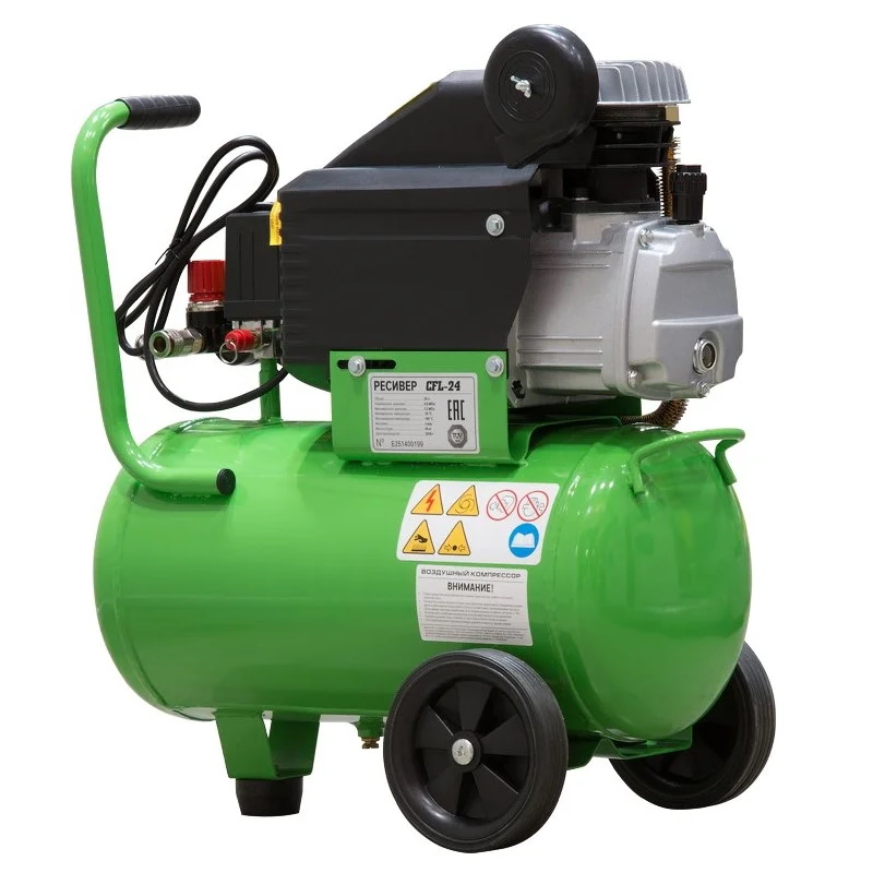 Компрессор масляный коаксиальный Eco AE-251-4 260 л/мин 8 атм, ресивер 24 л, 220 В, 1.80 кВт в Череповце