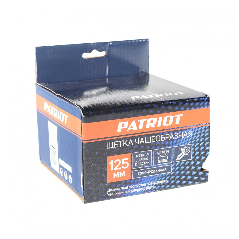 Щетка EDGE by PATRIOT 813010004, 125*М14, чашеобразная, гофрированная проволока в Кинешме