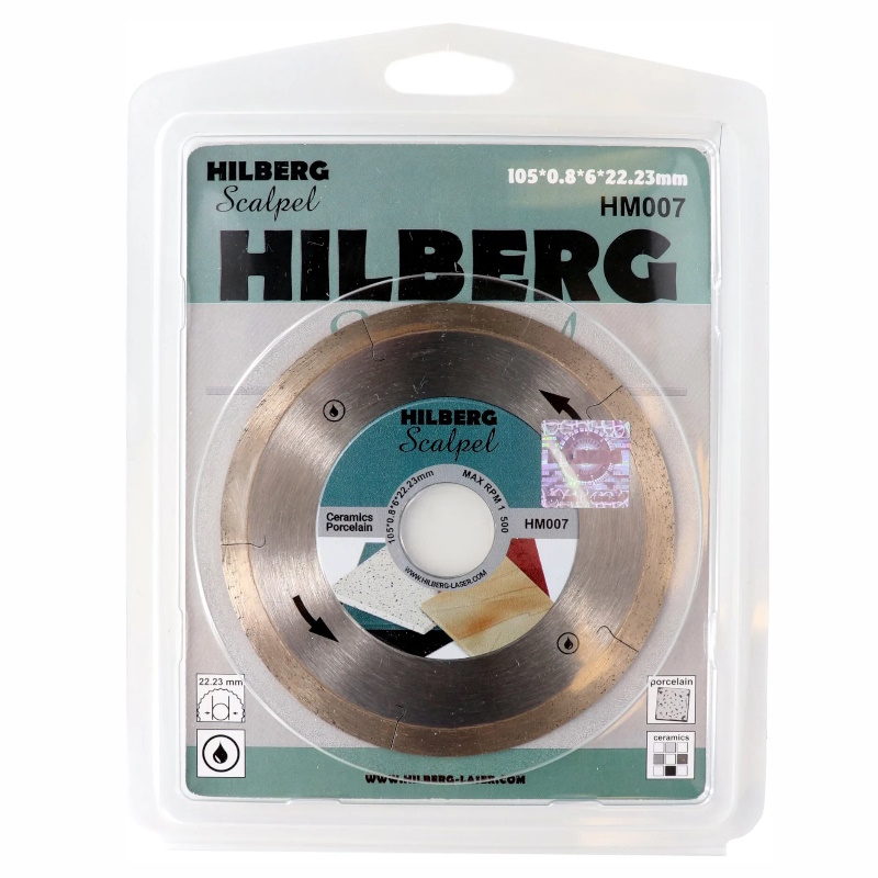 Диск алмазный отрезной Hilberg Scalpel HM007, 105*22.23, 0.8 mm  в Ярославле