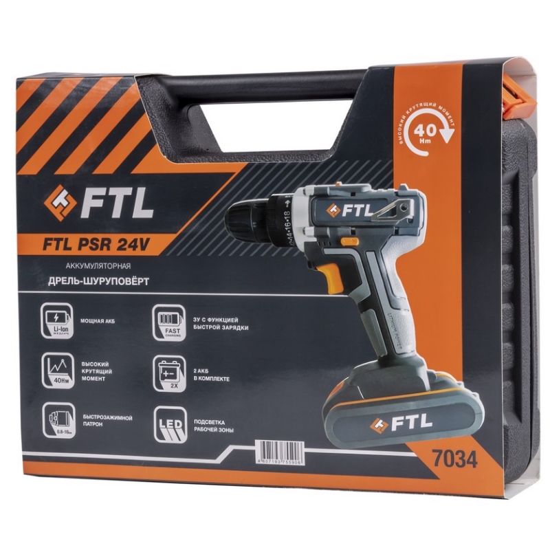 Аккумуляторная дрель-шуруповерт FTL PSR 24V 7034