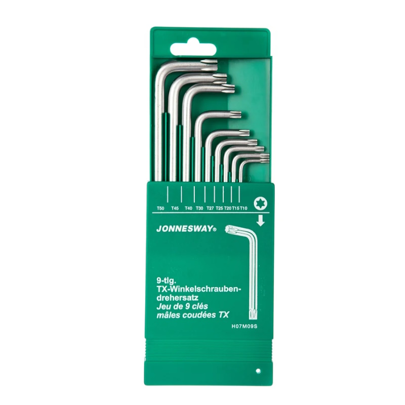 Набор ключей Jonnesway Torx H07M09S (звездочка, г-образные, размер т10-т50, вес 0.3 кг) в Туле