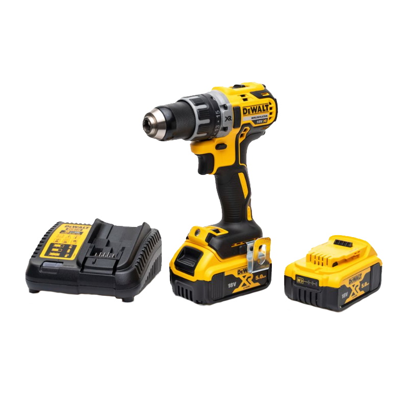 Дрель-шуруповерт аккумуляторная DeWalt DCD791P2 (70 Нм, 18 В, 2 АКБ 5 Ач, ЗУ, кейс)