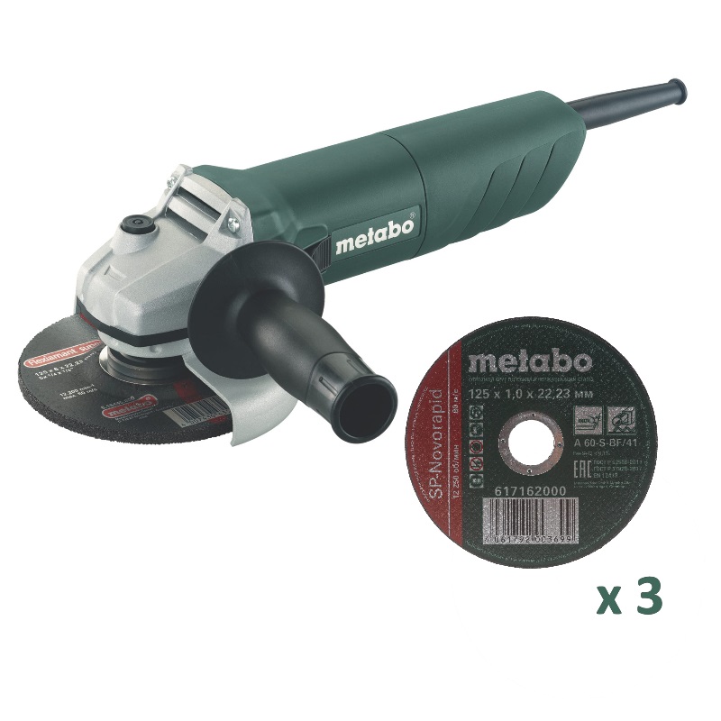 Угловая шлифмашина (болгарка) Metabo W 820-125 6067280001, 125 мм, 820 Вт в Рыбинске