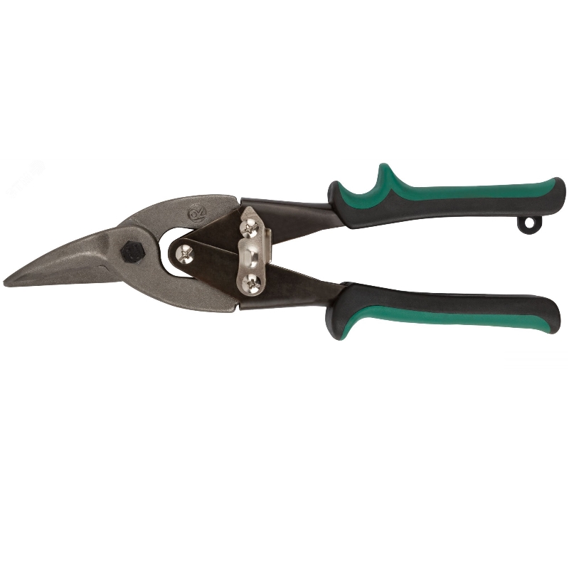 Ножницы по металлу Курс Оптима 41458 усиленные прорезиненные ручки правые 250 мм 576₽