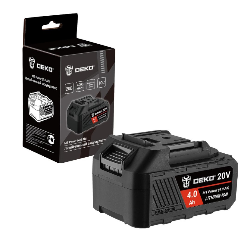Аккумулятор Deko MT Power Li-ion 084-1064, 20В, 4.0А*ч, с повышенной токоотдачей, разъём UNV в Иваново