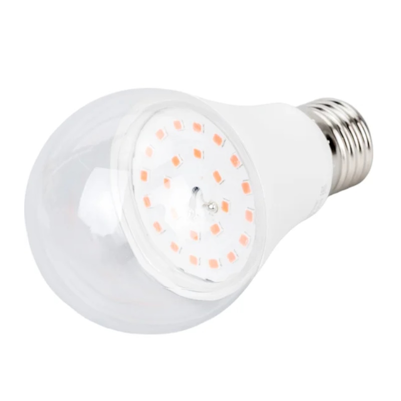 Лампа светодиодная Jazzway PPG A60 Agro 9Вт A60 5008946 477243, грушевидная, прозрачная, E27, IP20, для растений в Иваново