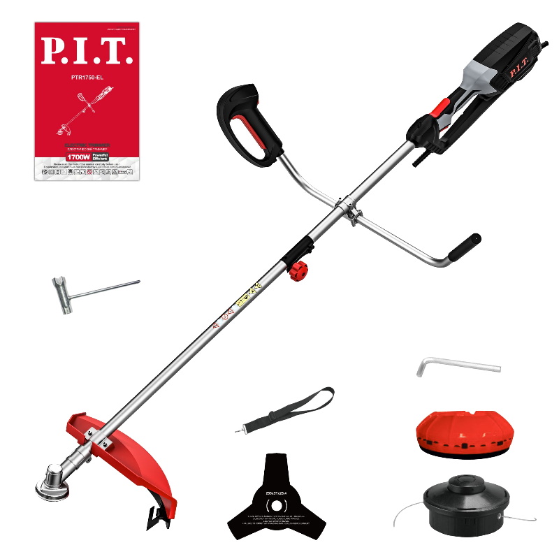 Триммер электрический P.I.T. PTR1750-EL (1700Вт, 6800 об/мин, Ø420 мм, ремень, разъемная штанга, нож+леска) в Муроме