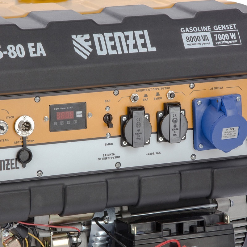 Бензиновый генератор Denzel PS-80 EA, 946924 в Коврове