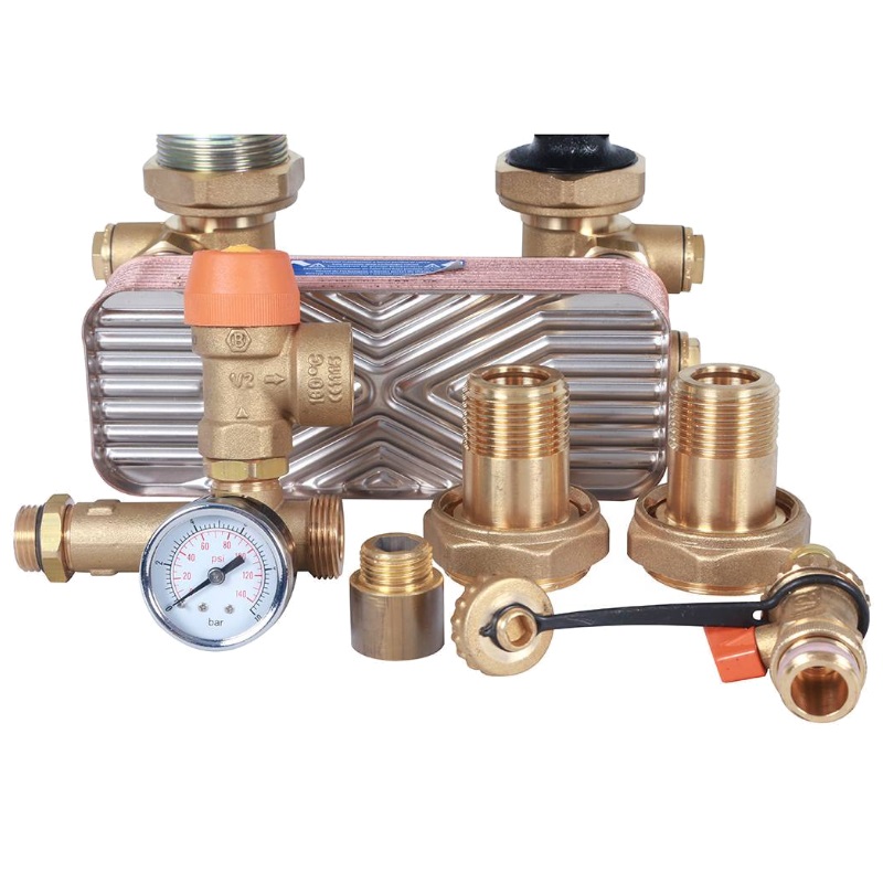 Насосная группа с теплообменником Stout SDG-0038-182502, 18 пластин, с насосом Grundfos UPSO 25-65/180, в теплоизоляции в Иваново