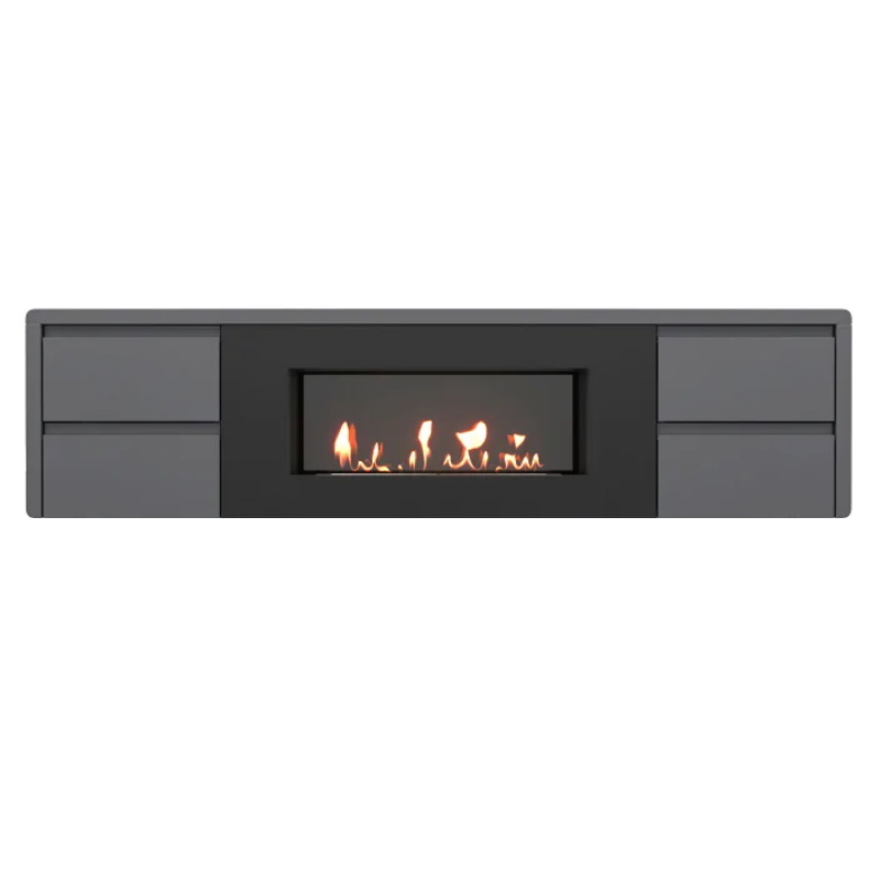 Тумба с биокамином Firelight BFP/P-1700 lux НС-1616366, графит