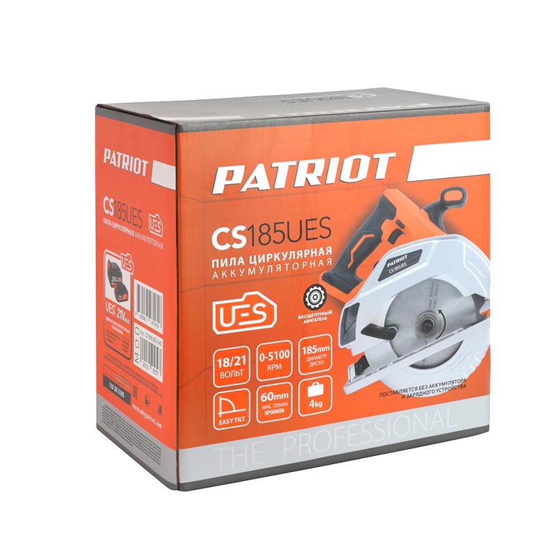 Циркулярная пила аккумуляторная Patriot CS 185UES (бесщеточная, макс глубина пропила под углом 90° 60 мм) во Владимире