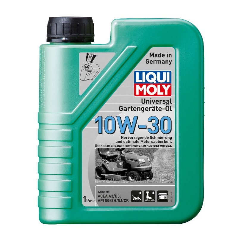 Масло моторное для 4t тактного двигателя Liqui Moly Universal 4-Takt Gartengerate-Oil 10W-30, минеральное для газонокосилок, 1л