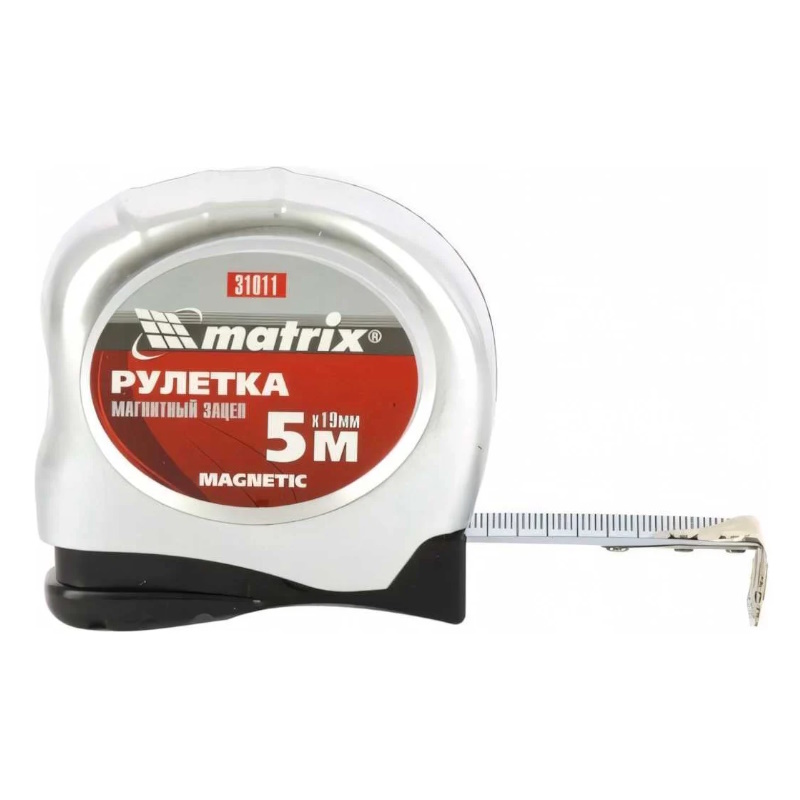 Рулетка Matrix Magnetic 31011, 5 м х 19 мм, магнитный зацеп в Кинешме