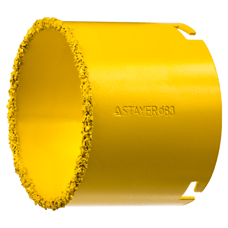 Коронка Stayer PROFESSIONAL 33345-83 кольцевая с карбидно-вольфрамовой крошкой, d=83мм  в Кинешме