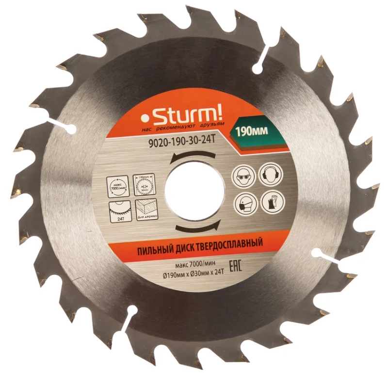 Диск пильный Sturm 9020-190-30-24T