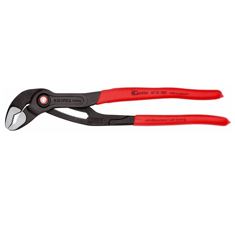 Клещи переставные Knipex Cobra QuickSet KN-8721300SB, зев 70 мм, длина 300 мм, фосфатированные, обливные ручки  в Костроме