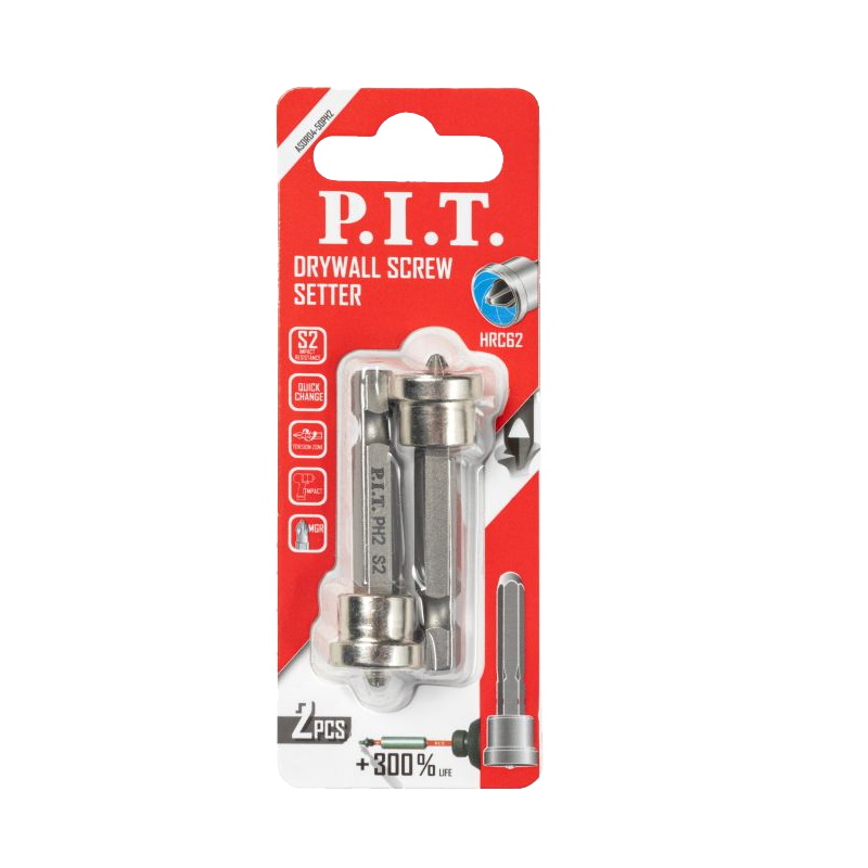 Бита с ограничителем P.I.T. ASDR04-50PH2, PH2x50 мм, 2 шт