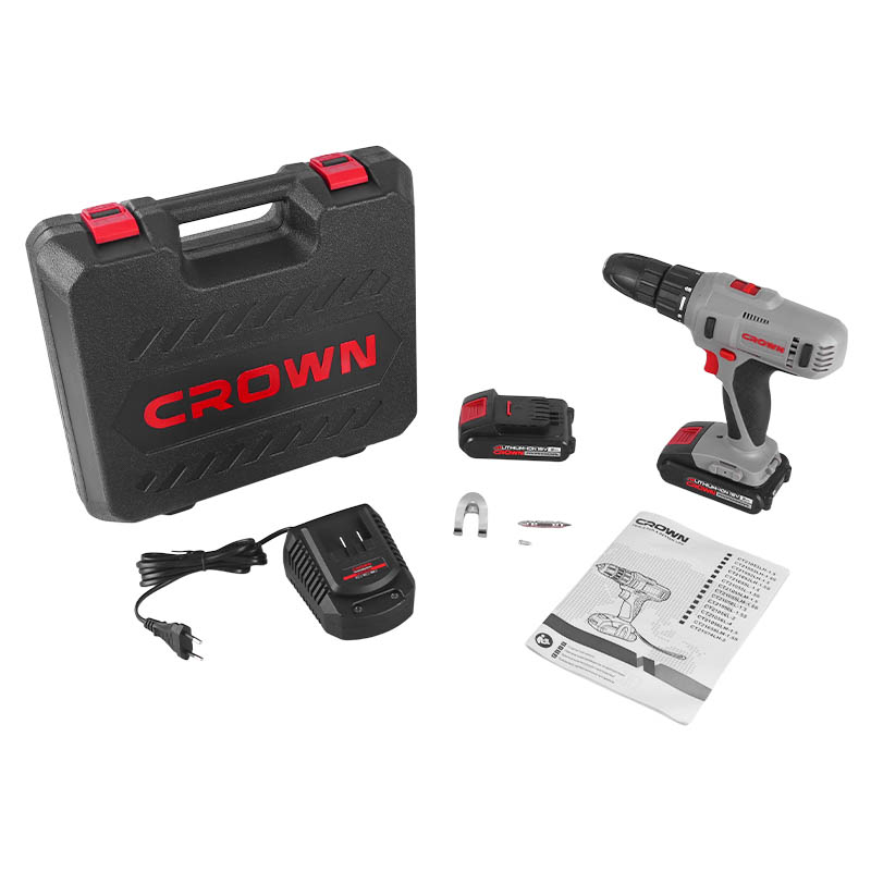 Аккумуляторная дрель-шуруповерт Crown CT21056LH-2 BMC в Череповце
