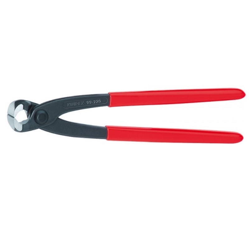 Клещи вязальные для арматурной сетки Knipex KN-9901220, 220 мм, фосфатированные, обливные ручки