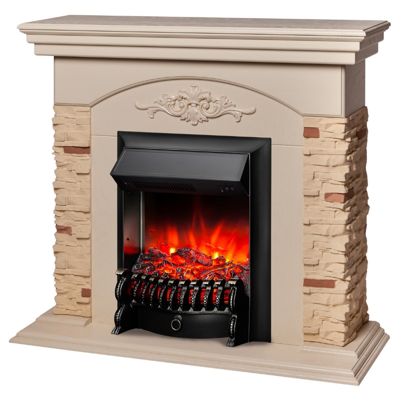 Каминокомплект RealFlame NEAPOLIS STD/EUG WT + FOBOS LUX BL 00010019810 в Вологде