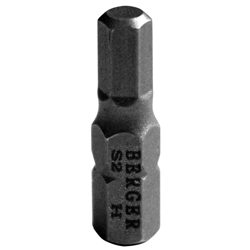 Биты Berger BG2377, магнитные, Hex4, 25 мм, 2 шт., S2 в Туле