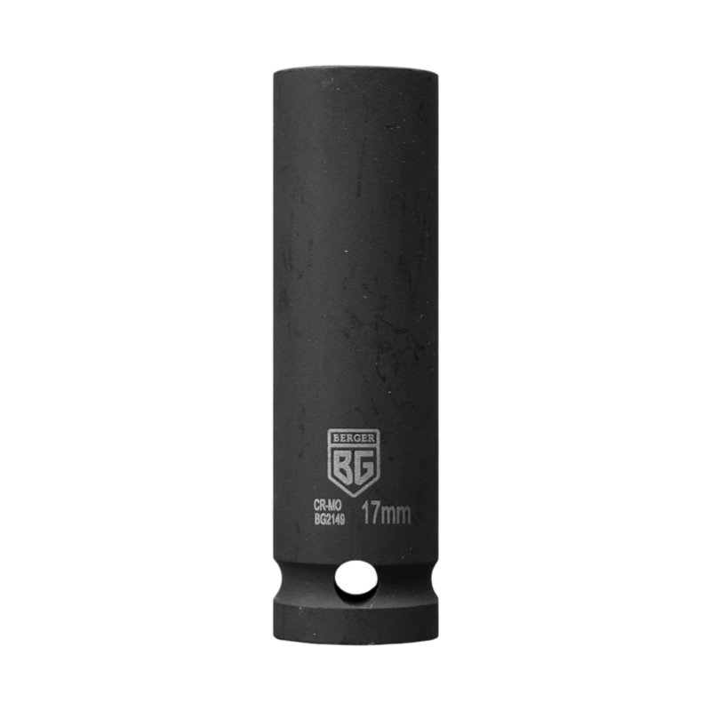 Головка торцевая Berger BG2149, ударная, удлиненная, тонкостенная, 1/2", 17мм