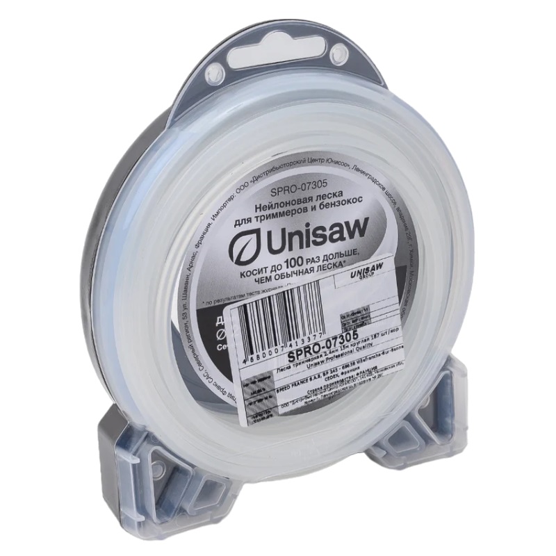 Леска триммерная Unisaw Professional Quality SPRO-07305, 2.4 мм, 15 м, круглая в Рыбинске