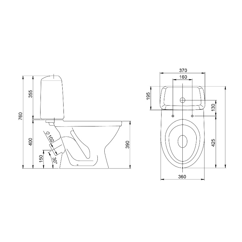 Унитаз-компакт Santeri Соната
