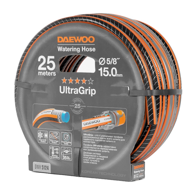 Шланг Daewoo UltraGrip Plus DWH 5124 (5/8" (15 мм), 25 м) в Туле
