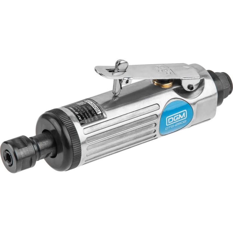 Пневмошлифмашина прямая DGM DTG-2502 с набором шарошек чемодан давление воздуха 6 бар