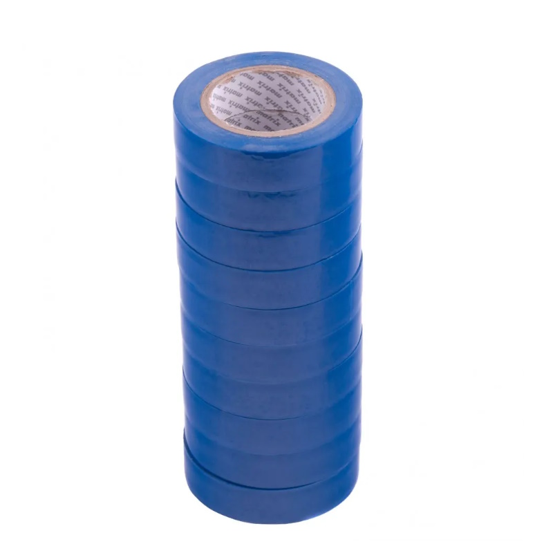 Набор изолент Matrix 88784 ПВХ 15 мм х 10 м синяя 150мкм10шт 237₽