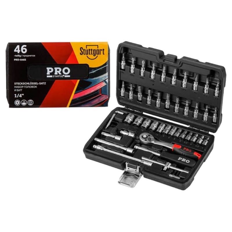 Набор головок и бит Pro Startul Stuttgart PRO-046S, 1/4", 46 предметов в Ярославле