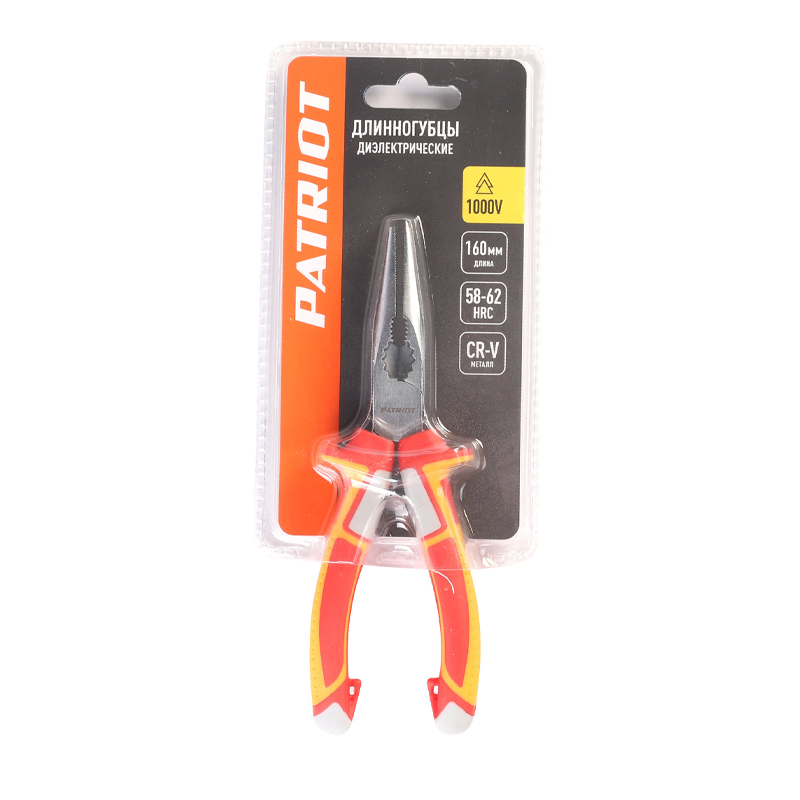 Длинногубцы диэлектрические Patriot PLN 160 DN 350004222 (1000 V, Cr-V, 160 мм) в Туле
