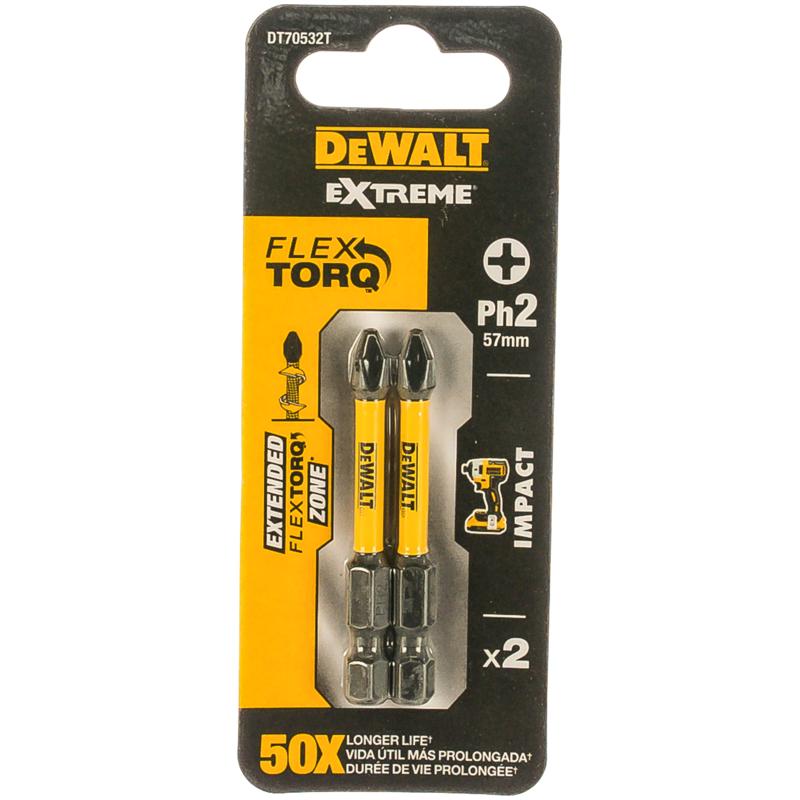 Бита ударная DeWalt IMPACT Torsion DT70532T (тип PH2, длина 50 мм, стальные, магнитные) в Твери