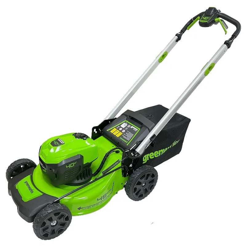 Газонокосилка аккумуляторная Greenworks GD40LM48SP 2517407UH, 40V, 48 см, самоходная, бесщеточная, c 1хАКБ 8 Ач и ЗУ в Твери
