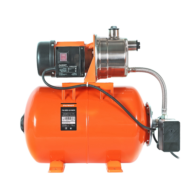 Насосная станция Patriot PW 850-24 INOX 315302438 сталь, бак 24 л, 850 Вт, 3000 л/час в Коврове
