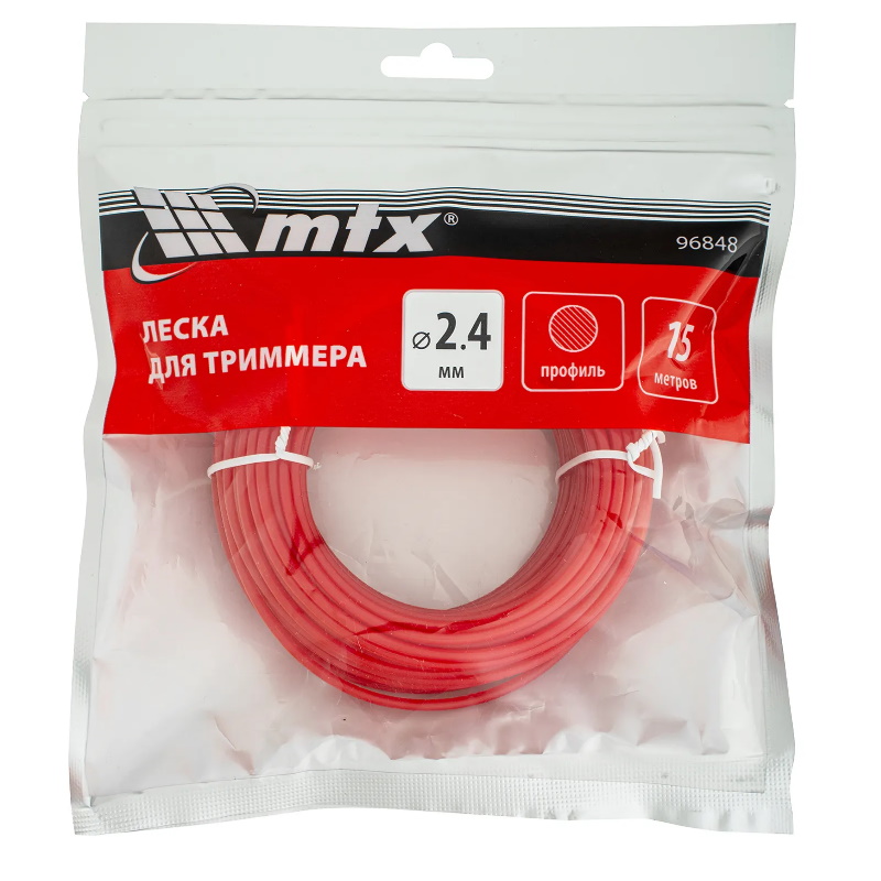 Леска для триммера MTX 96848, круглая, 2.4 мм х 15 м  в Рыбинске